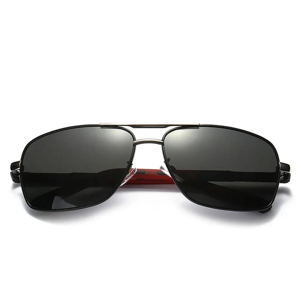 Men's Alloy Frame TAC Lens Square Shaped Polarized Sunglasses