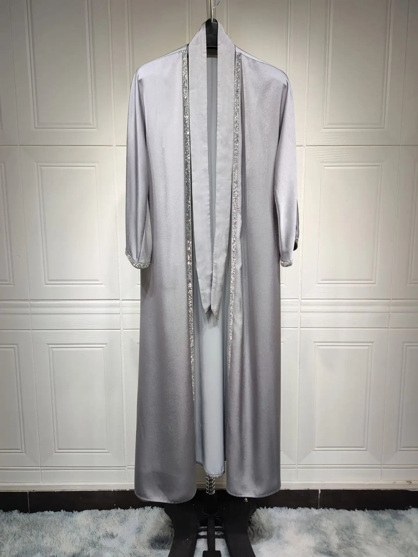 Women's Arabian Polyester Full Sleeve Solid Pattern Casual Abaya