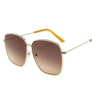 Women's Alloy Frame Acrylic Lens Square Shaped UV400 Sunglasses