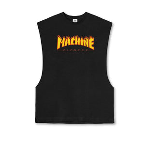 Men's Polyester Sleeveless Gym Fitness Running Workout Print Tops