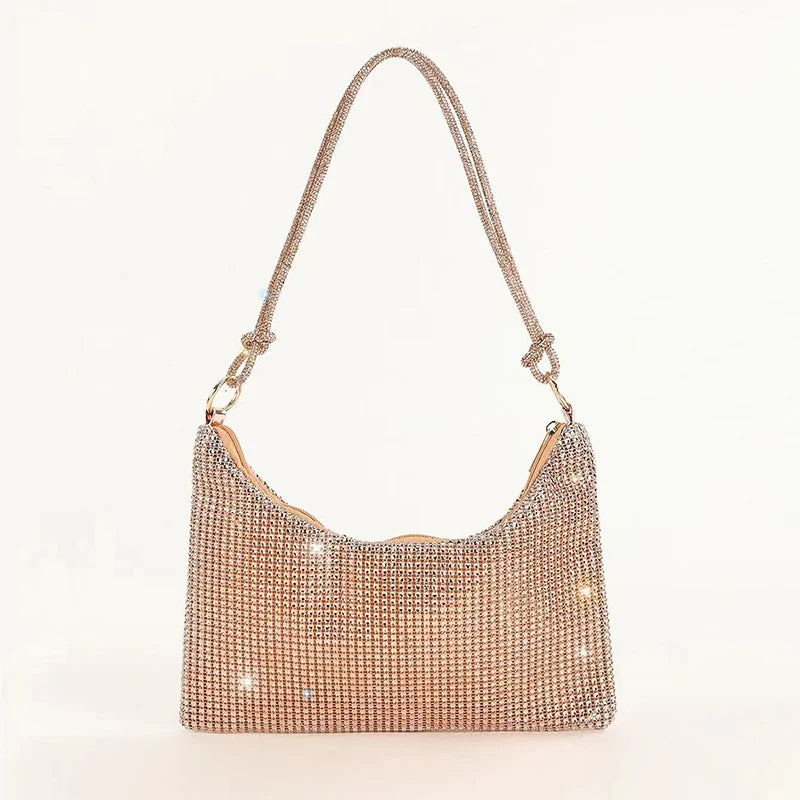 Women's PU Hasp Closure Sequined Pattern Trendy Shoulder Bags