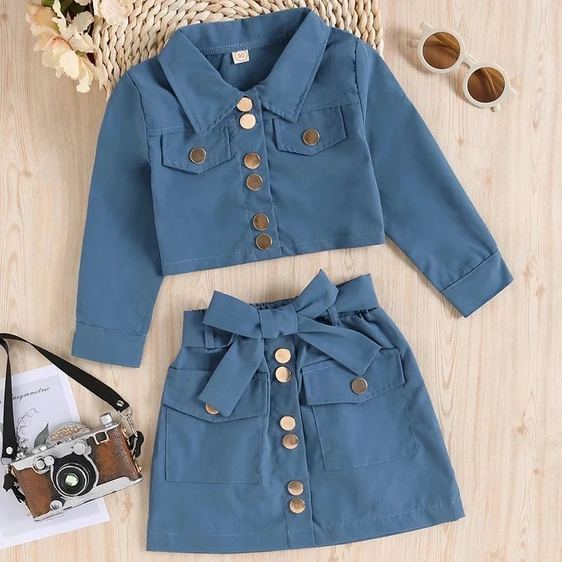 Kid's Cotton Long Sleeve Pullover Closure Solid Pattern Clothes