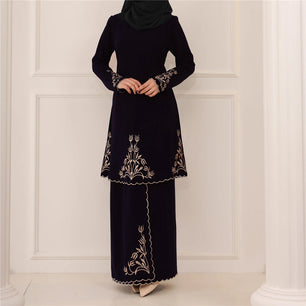 Women's Arabian O-Neck Polyester Full Sleeve Casual Wear Dress