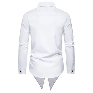 Men's Polyester Stand-Collar Full Sleeves Single Breasted Shirts