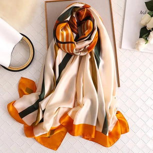 Women's Polyester Neck Wrap Printed Pattern Trendy Beach Scarves