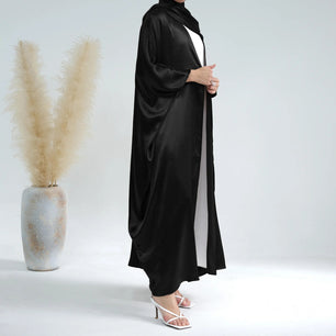 Women's Arabian V-Neck Polyester Full Sleeve Solid Pattern Abaya