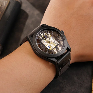 Men's Leather Buckle Clasp Waterproof Luminous Quartz Watches