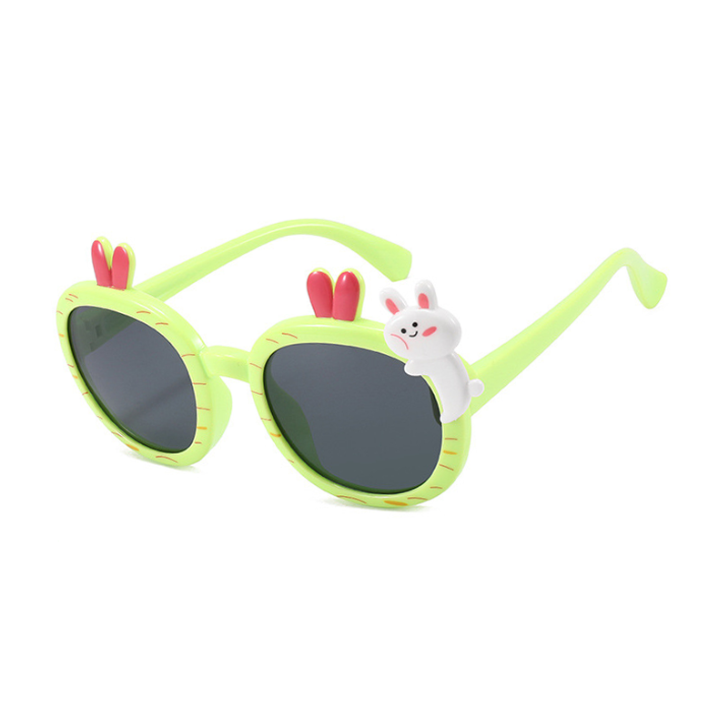 Kid's Acetate Frame Round Shape UV400 Protection Sunglasses