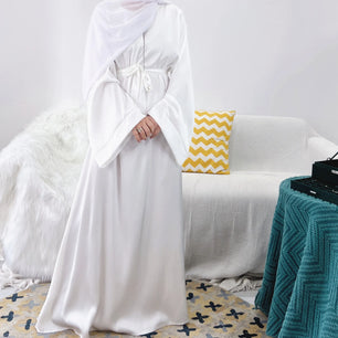 Women's Arabian Polyester Full Sleeves Solid Pattern Casual Abaya