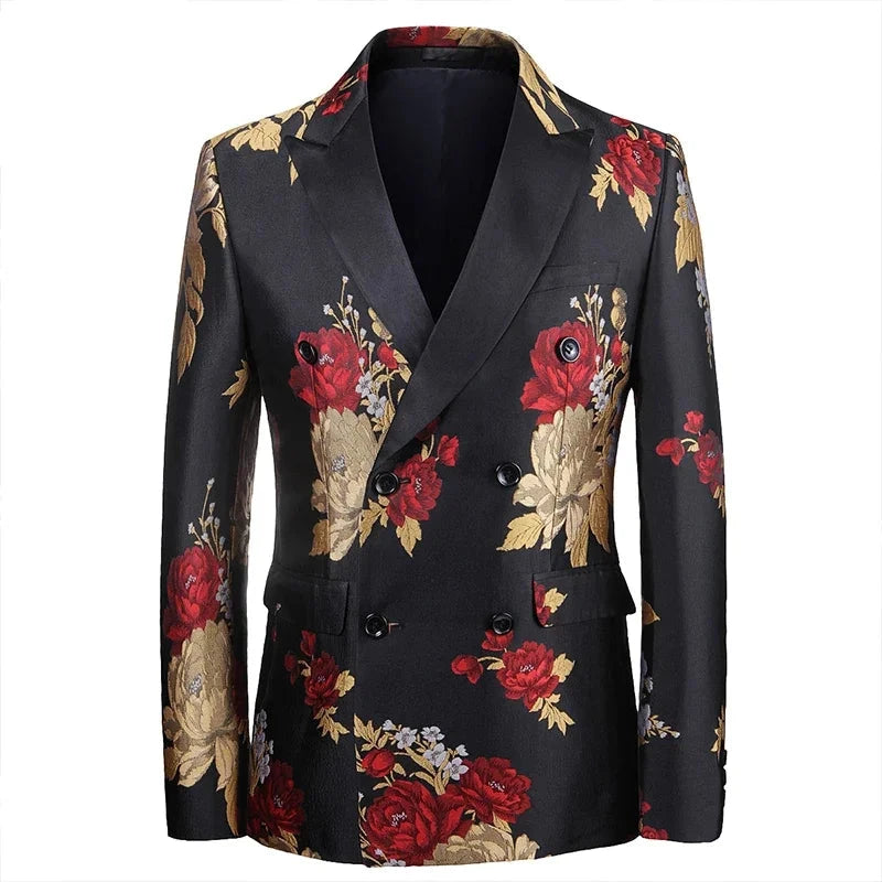 Men's Polyester Full Sleeve Single Breasted Closure Formal Blazer