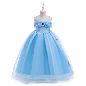 Kid's Girl Polyester Sleeveless Butterfly Pattern Princess Dress