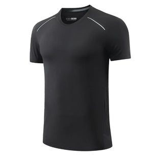 Men's Nylon Short Sleeve Pullover Closure Sportswear T-Shirt