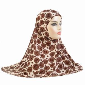 Women's Arabian Polyester Headwear Printed Pattern Casual Hijabs