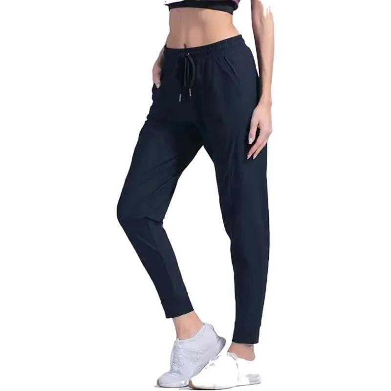 Women's Spandex Breathable Solid Pattern Fitness Sports Trousers