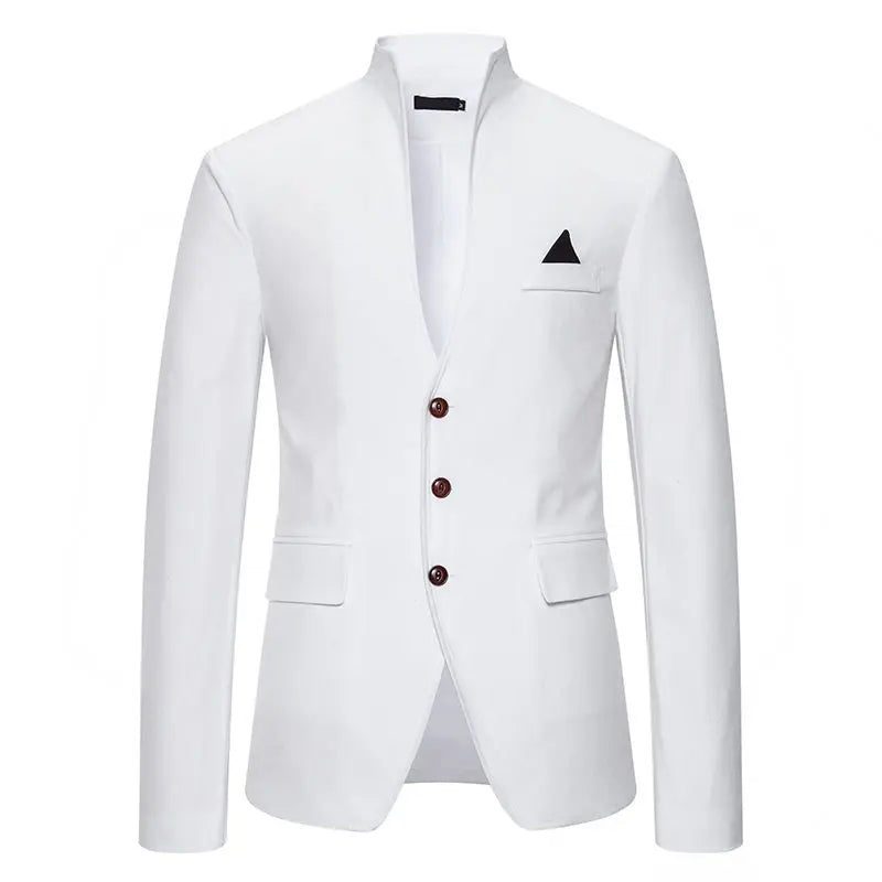 Men's Polyester Long Sleeves Single Breasted Closure Blazer