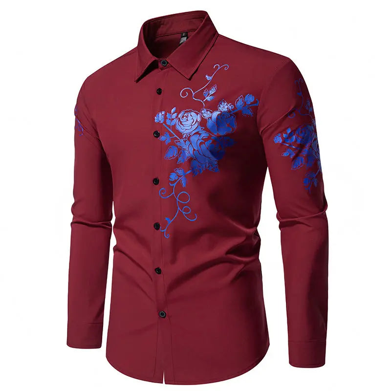 Men's Polyester Turndown Collar Full Sleeves Casual Wear Shirts