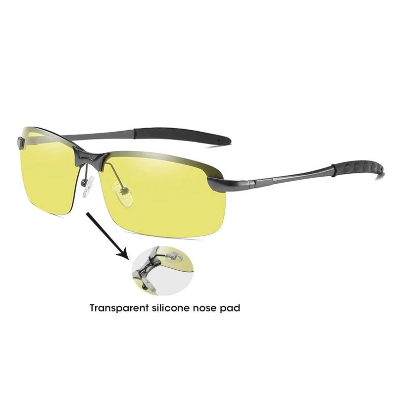 Men's Alloy Frame TAC Lens Rectangle Shape Polarized Sunglasses