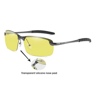 Men's Alloy Frame TAC Lens Rectangle Shape Polarized Sunglasses