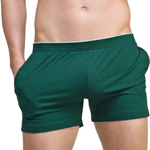 Men's Polyester Quick-Dry Solid Pattern Running Sport Shorts