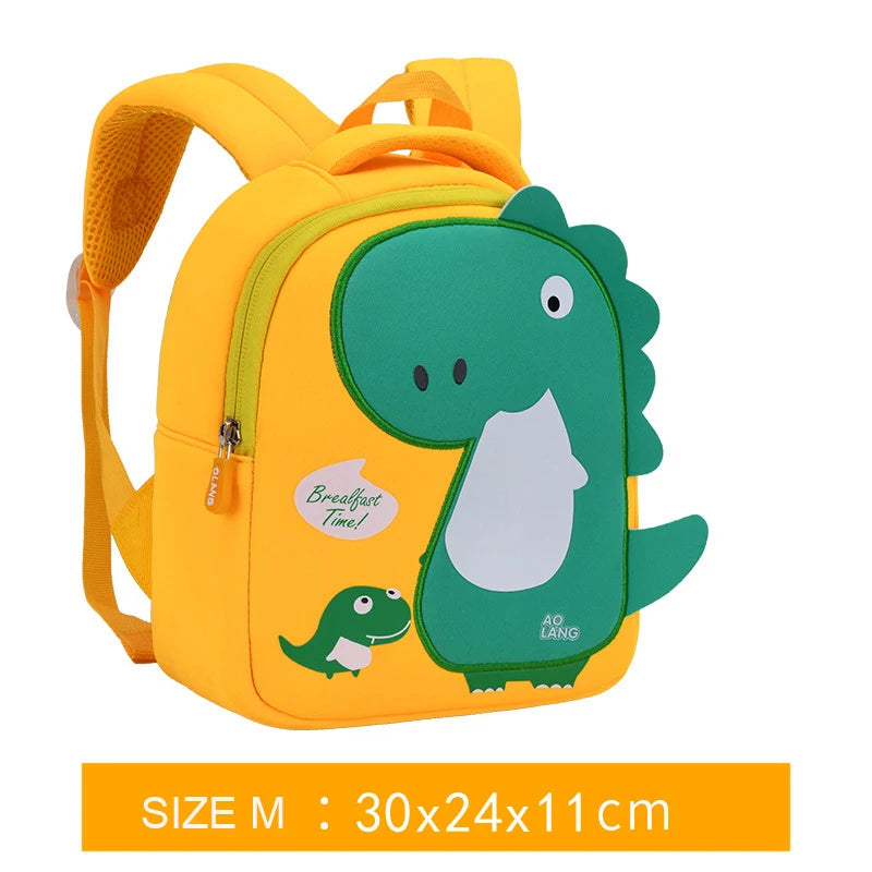 Kid's Microfiber Zipper Closure Cartoon Trendy School Backpack