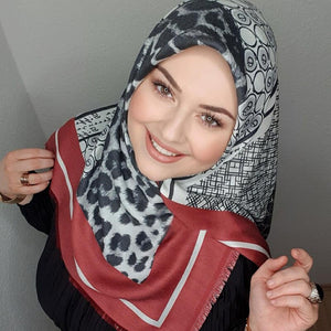 Women's Arabian Modal Quick-Dry Printed Pattern Luxury Hijabs