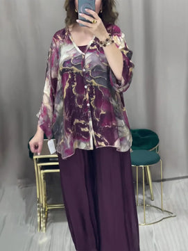 Women's Arabian Polyester Full Sleeves Printed Pattern Dress