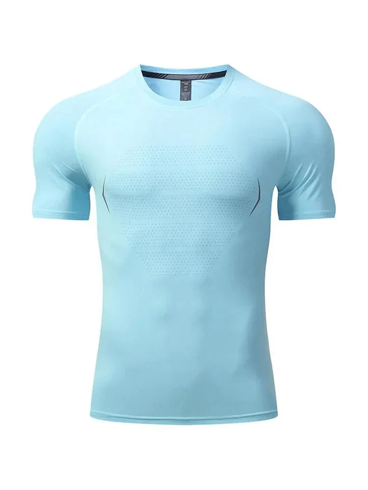 Men's Polyester Short Sleeve Pullover Closure Sportswear T-Shirt