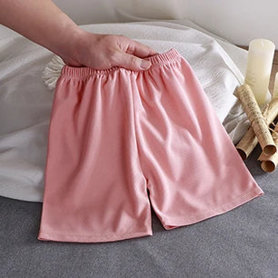 Kid's Cotton Mid Waist Elastic Closure Casual Wear Shorts