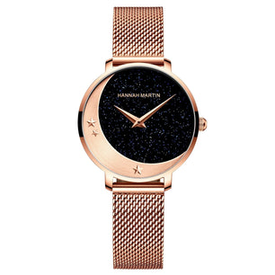 Women's Alloy Folding Clasp Round Shaped Luxury Quartz Watch