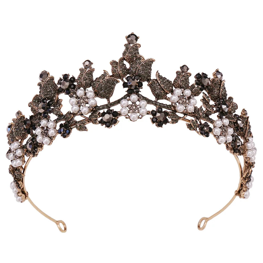 Women's Zinc Alloy Plant Pattern Tiaras Bridal Classic Crown