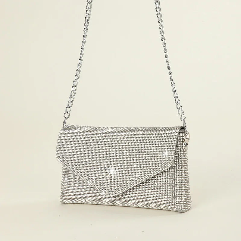 Women's PU Hasp Closure Sequined Pattern Trendy Shoulder Bags