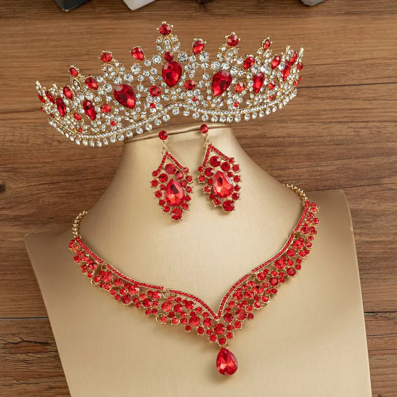 Women's Zinc Alloy Geometric Bridal Wedding Crown Jewelry Sets