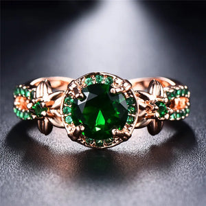 Women's Opals Geometric Shaped Prong Setting Trendy Wedding Ring