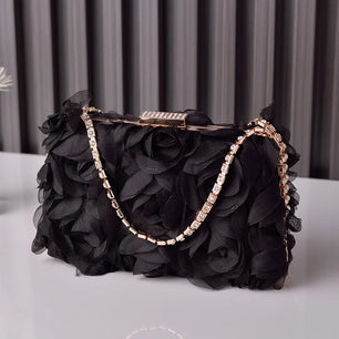 Women's Polyester Hasp Closure Floral Luxury Bridal Wedding Clutch