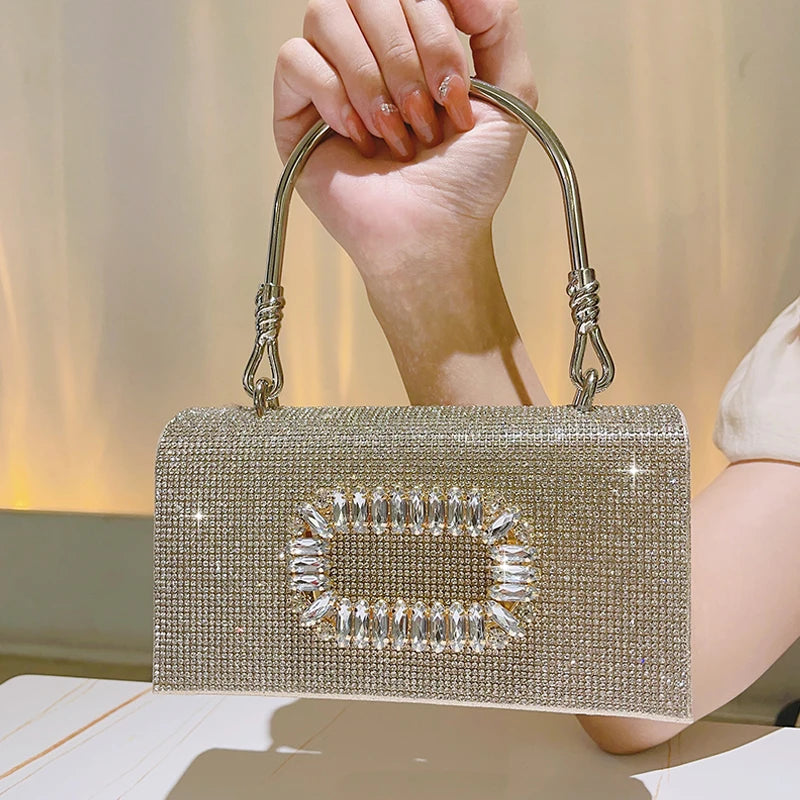 Women's PU Hasp Closure Sequined Pattern Bridal Wedding Clutch