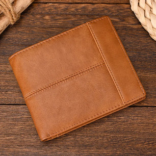 Men's Genuine Leather Card Holder Solid Pattern Trendy Wallets