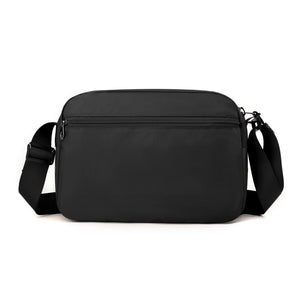 Men's Nylon Zipper Closure Slot Pocket Vintage Shoulder Bag