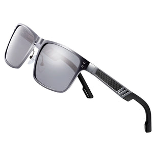 Women's Aluminium Magnesium Frame Polaroid Lens Square Sunglasses