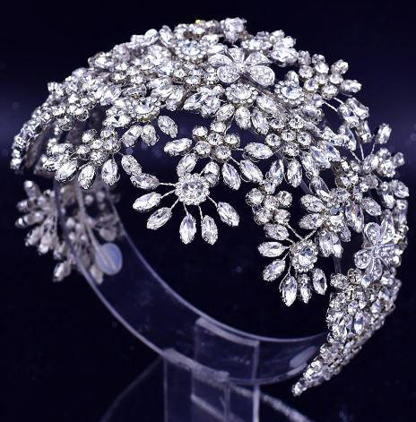 Women's Rhinestone Leaf Pattern Tiaras Bridal Wedding Crown