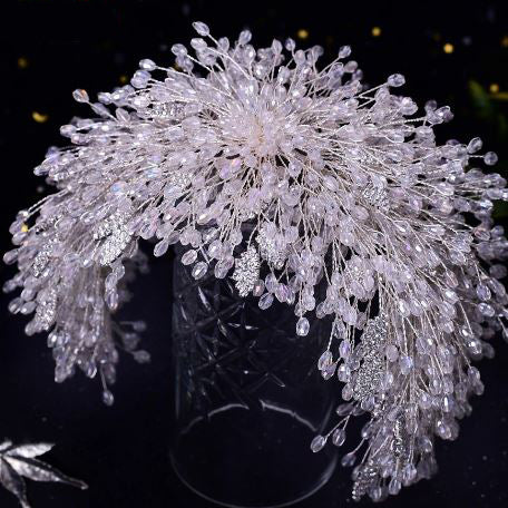 Women's Rhinestone Leaf Pattern Tiaras Bridal Wedding Crown