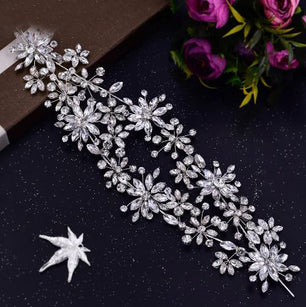 Women's Rhinestone Leaf Pattern Tiaras Bridal Wedding Crown