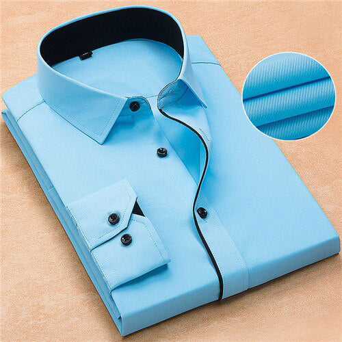 Men's Cotton Turndown Collar Full Sleeves Formal Wear Shirts