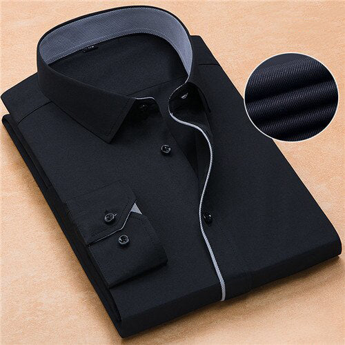 Men's Cotton Turndown Collar Full Sleeves Formal Wear Shirts