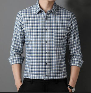 Men's Cotton Turndown Collar Long Sleeves Casual Wear Shirts