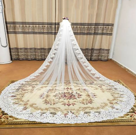 Women's Polyester Applique Edge One-Layer Bridal Wedding Veils