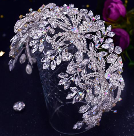 Women's Tibetan Silver Leaf Shape Tiaras Bridal Wedding Crown