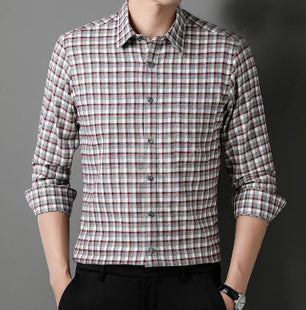 Men's Cotton Turndown Collar Long Sleeves Casual Wear Shirts