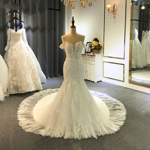 Women's Sweetheart Neck Off-Shoulder Mermaid Wedding Dresses