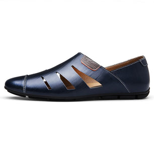 Men's PU Leather Pointed Toe Slip-On Closure Casual Loafers