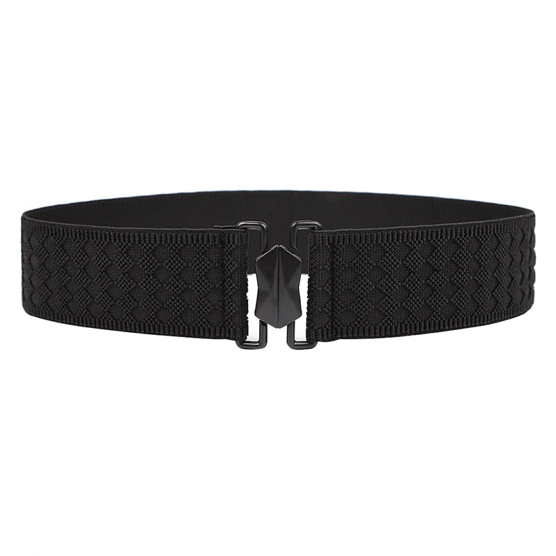 Women's Cotton Buckle Stretch Wide Waist Cummerbund Belts